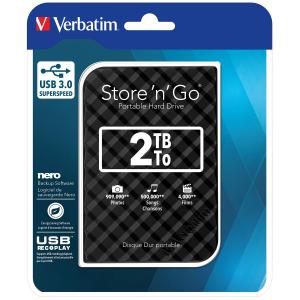 Disco Duro Externo Verbatim Store 'n' Go 2 TB SSD 2 TB HDD