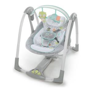 Mecedora Ingenuity Compact Swing - Hugs & Hoots Blanco Gris