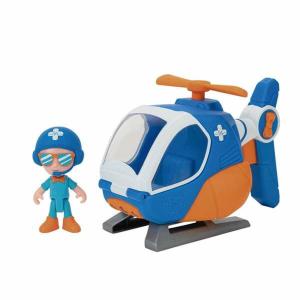 Helicóptero Blippi Figura Azul Naranja