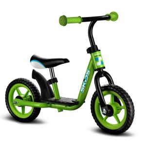 Bicicleta Infantil Skids Control Verde Acero Reposapiés