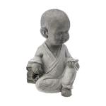 Figura Decorativa Atmosphera Buda Niño 38,5 x 28,5 x 21,5 cm Gris