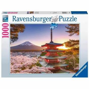 Puzzle Ravensburger 17090 Mount Fuji Cherry Blossom View 1000 Piezas