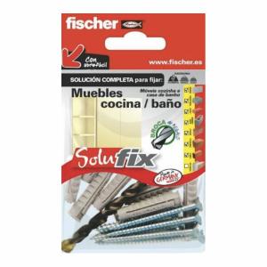 Kit de fijación Fischer Solufix 502692 Muebles Cocina Baños 17 Piezas