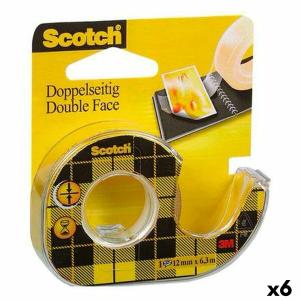 Cinta de Doble Cara Scotch 12 mm x 6 m (6 Unidades)