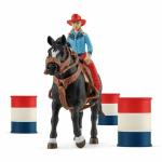 Muñeca Schleich Cowgirl Barrel Racing Fun