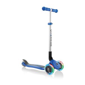 Patinete Globber Primo Foldable Lights Luces Ruedas x 3 Azul