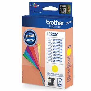 Cartucho de Tinta Original Brother LC223Y Amarillo Negro