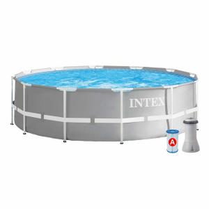 Piscina Desmontable Intex Prism Frame 6503 l Redonda Depuradora para Piscina (366 x 76 cm)