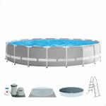 Piscina Desmontable Intex Prism Frame Gris 32.695 l 610 x 132 cm