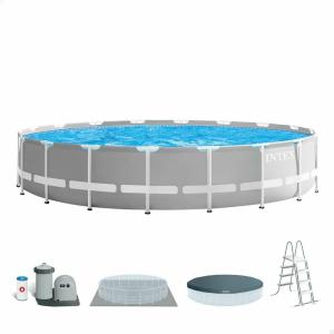 Piscina Desmontable Intex Prism Frame Gris 32.695 l 610 x 132 cm