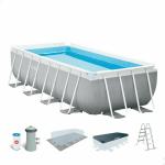 Piscina Desmontable Intex Prism Frame 10.874 l Gris 488 x 244 x 107 cm