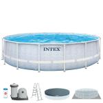 Piscina Desmontable Intex Chevron Prism Redonda 427 x 107 cm