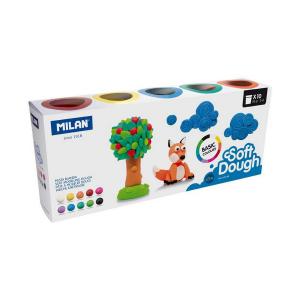 Juego de Plastilina Milan Soft dough 913510B Vegetal Azul Amarillo