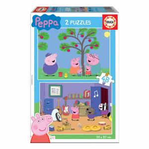 Set de 2 Puzzles Peppa Pig 48 Piezas 28 x 20 cm