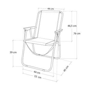 Silla Plegable Colorbaby Marinero Blanco Azul marino 44 x 45 x 76 cm