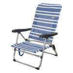 Silla de Playa Colorbaby 62601 Azul/Blanco Aluminio 61 x 50 x 85 cm Blanco Azul marino (61 x 50 x 85 cm)