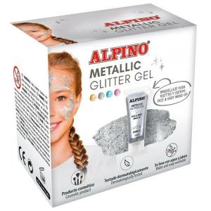 Maquillaje para Niños Alpino Gel Purpurina Plateado