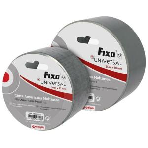 Cinta americana Fixo Gris 50 mm x 25 m (6 Unidades)