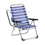 Silla Plegable Alco Marinero Blanco Aluminio Azul marino