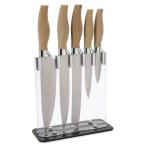 Juego de Cuchillos de Cocina y Soporte Quid Baobab (5 pcs) Marrón Metal