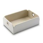 Vaciabolsillos Versa Blanco Polipiel Metal Poliéster (13 x 6,5 x 20 cm)