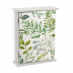 Caja Decorativa Versa Lime Leaves Llaves Madera MDF (6,5 x 26 x 20 cm)