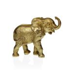 Figura Decorativa Versa Elefante Dorado 14 x 12 x 9 cm Resina