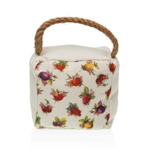 Sujetador de puerta Versa Strawberry Textil (10 x 15 x 15 cm)