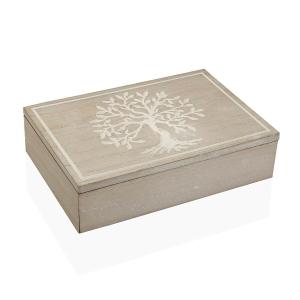 Caja Decorativa Versa Árbol Madera 7 x 29 x 21 cm