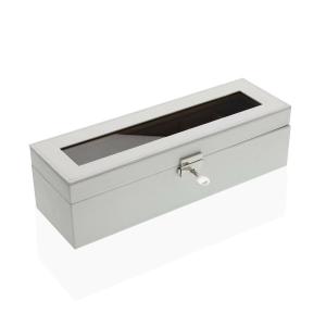 Caja para Relojes Versa Blanco Polipropileno Polipiel 10 x 9 x 32,5 cm