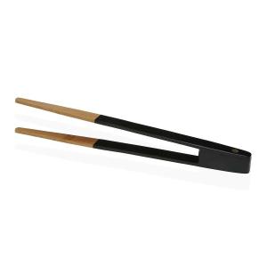 Pinzas de Cocina Versa Negro Madera Bambú 1,5 x 24,5 cm