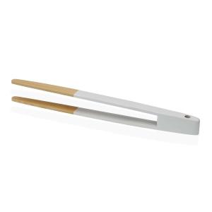 Pinzas de Cocina Versa Blanco Madera Bambú 1,5 x 24,5 cm