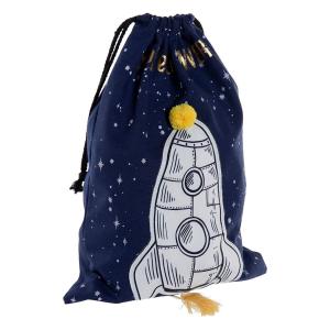 Bolsa DKD Home Decor Explore the Universe Azul Blanco Compuesto 26 x 1 x 37 cm