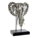 Figura Decorativa DKD Home Decor RF-177266 42 x 30 x 56 cm Elefante Plateado Negro Resina Colonial Madera MDF