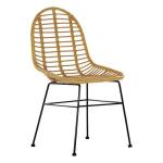 Silla de Jardín DKD Home Decor Metal Ratán (49 x 56 x 91 cm)