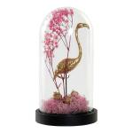 Figura Decorativa DKD Home Decor Dorado Flamenco rosa 11 x 11 x 22 cm Negro Rosa Tropical