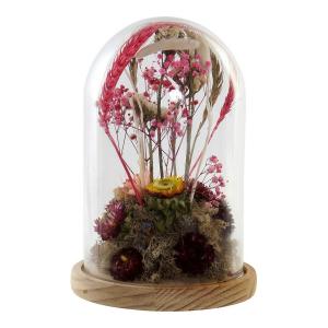 Figura Decorativa DKD Home Decor Cristal Flores Madera MDF (17 x 17 x 26 cm)