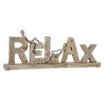 Figura Decorativa DKD Home Decor Relax Plateado Aluminio (58 x 7 x 22 cm)