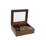 Juego de Mesa DKD Home Decor Sheesham 16,5 x 14 x 4 cm Marrón oscuro 4 Piezas