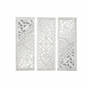 Decoración de Pared DKD Home Decor Espejo Madera MDF (3 pcs) (40 x 2.5 x 122 cm) (40 x 2,5 x 122 cm)