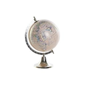 Globo Terraqueo DKD Home Decor Beige Plateado Colonial 22 x 20 x 40 cm