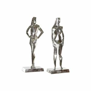 Figura Decorativa DKD Home Decor 8424001856480 23 x 13 x 62 cm Plateado (2 Unidades)