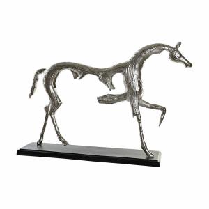 Figura Decorativa DKD Home Decor 8424001856503 Negro Multicolor Plateado Caballo 69 x 15 x 49 cm