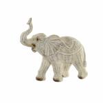 Figura Decorativa DKD Home Decor 27 x 12 x 24,5 cm Elefante Beige Colonial Decapé