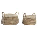 Juego de Cestas DKD Home Decor Tropical Fibra natural Juncos (40 x 40 x 29 cm)