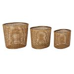 Juego de Cestas DKD Home Decor 54,5 x 43 x 50 cm Tropical