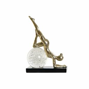 Figura Decorativa DKD Home Decor Cristal Resina Yoga (23 x 12 x 32 cm)