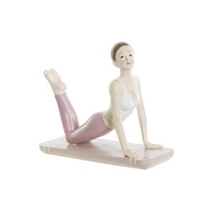 Figura Decorativa DKD Home Decor Rosa Yoga Scandi 16 x 6 x 13 cm