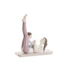 Figura Decorativa DKD Home Decor Rosa Yoga Scandi 15,5 x 6,5 x 17 cm