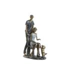 Figura Decorativa DKD Home Decor 17,5 x 7,5 x 24,5 cm Azul Dorado Pareja